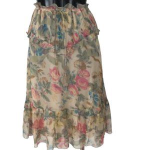 Diane Von Furstenberg floral skirt-100% silk Sz 2